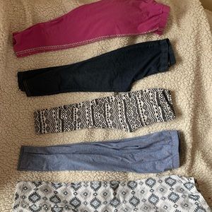 5 pairs of size 6/7 girls leggings